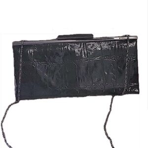 Kate Landry Croc Embossed Clutch Crossbody